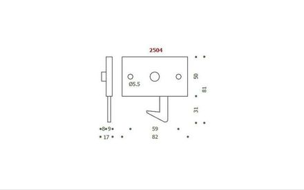 disegno  chiusura con gancio