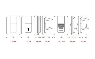 disegno clip chiusura per legno