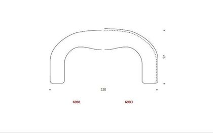 disegno maniglia Plastica ricoperta
