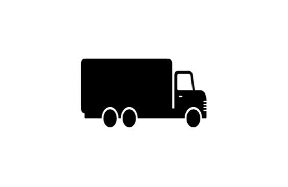 Black Delivery Truck, Side View, on a White Background — Expandable Housing in Inala, QLD