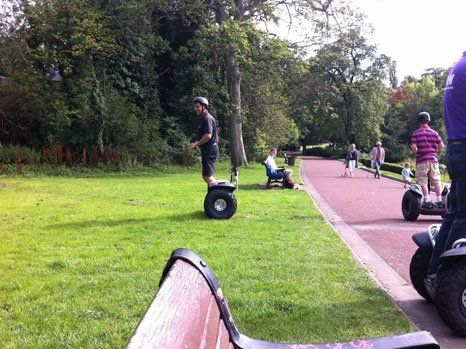 man on segway in a park