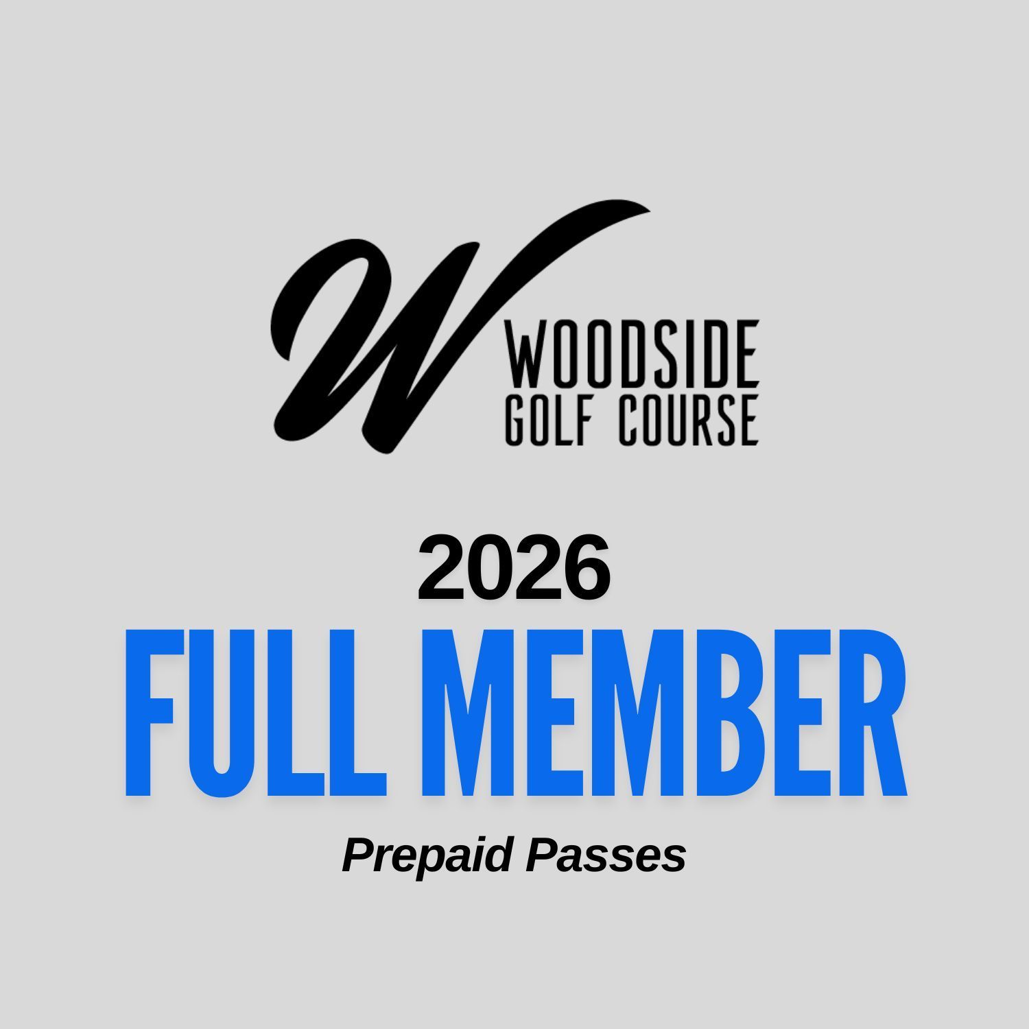 Woodside Golf Course membership card; 