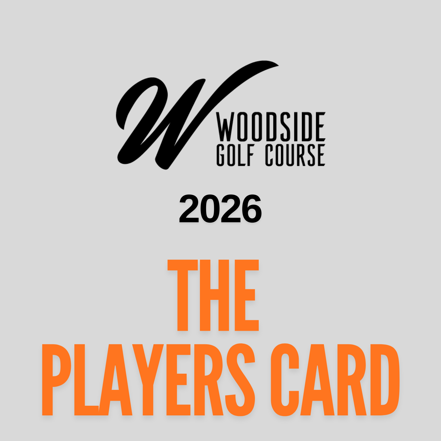 Woodside Golf Course Seasons Pass card. Blue rectangle: SEASONS PASS HOLDER. 