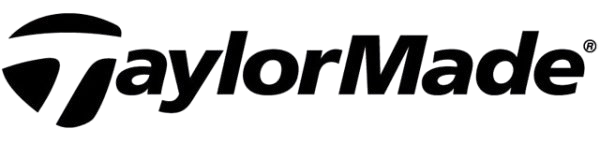 TaylorMade logo: black text and symbol with the brand name, with a registered trademark symbol.
