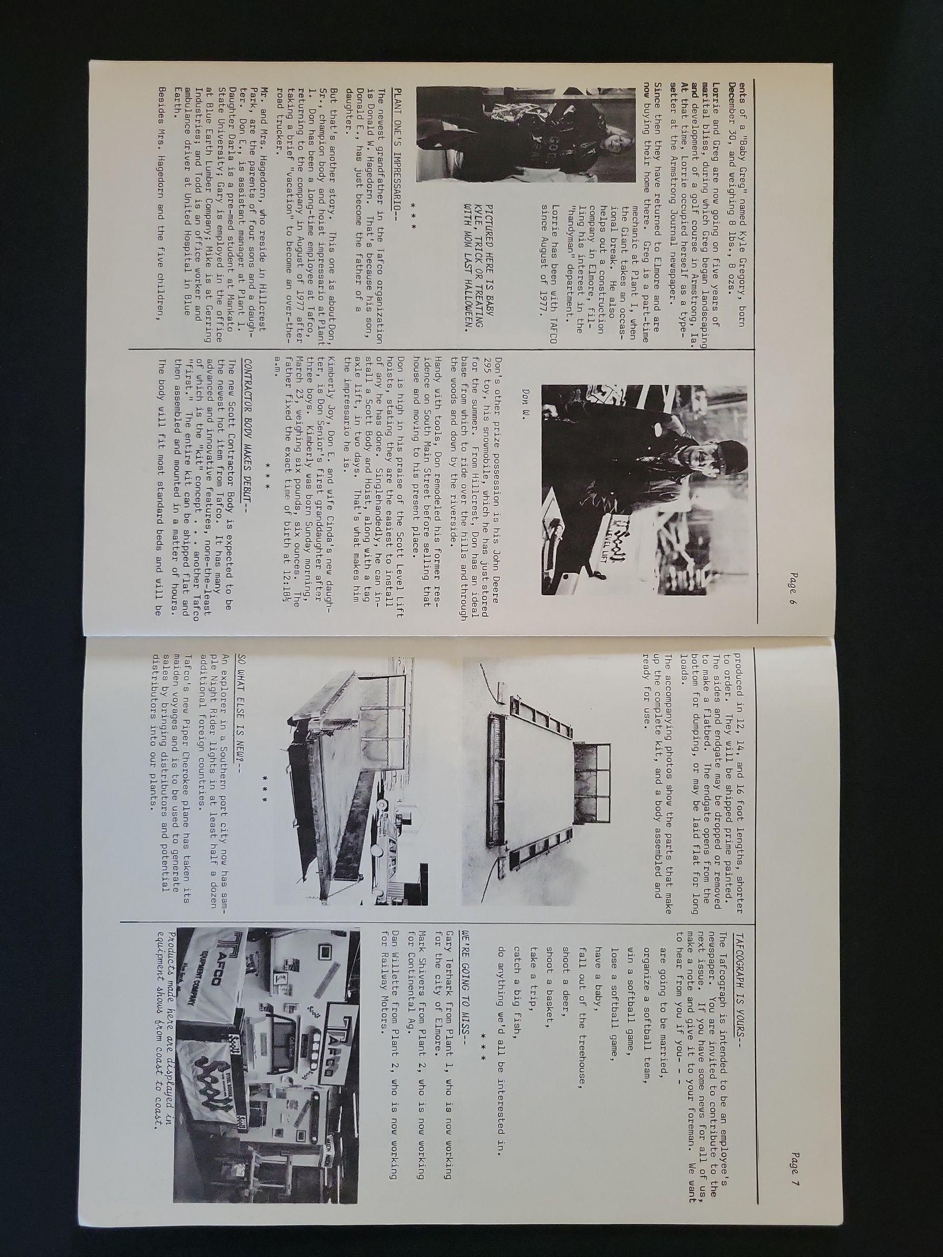 A book is open to a page with pictures on it