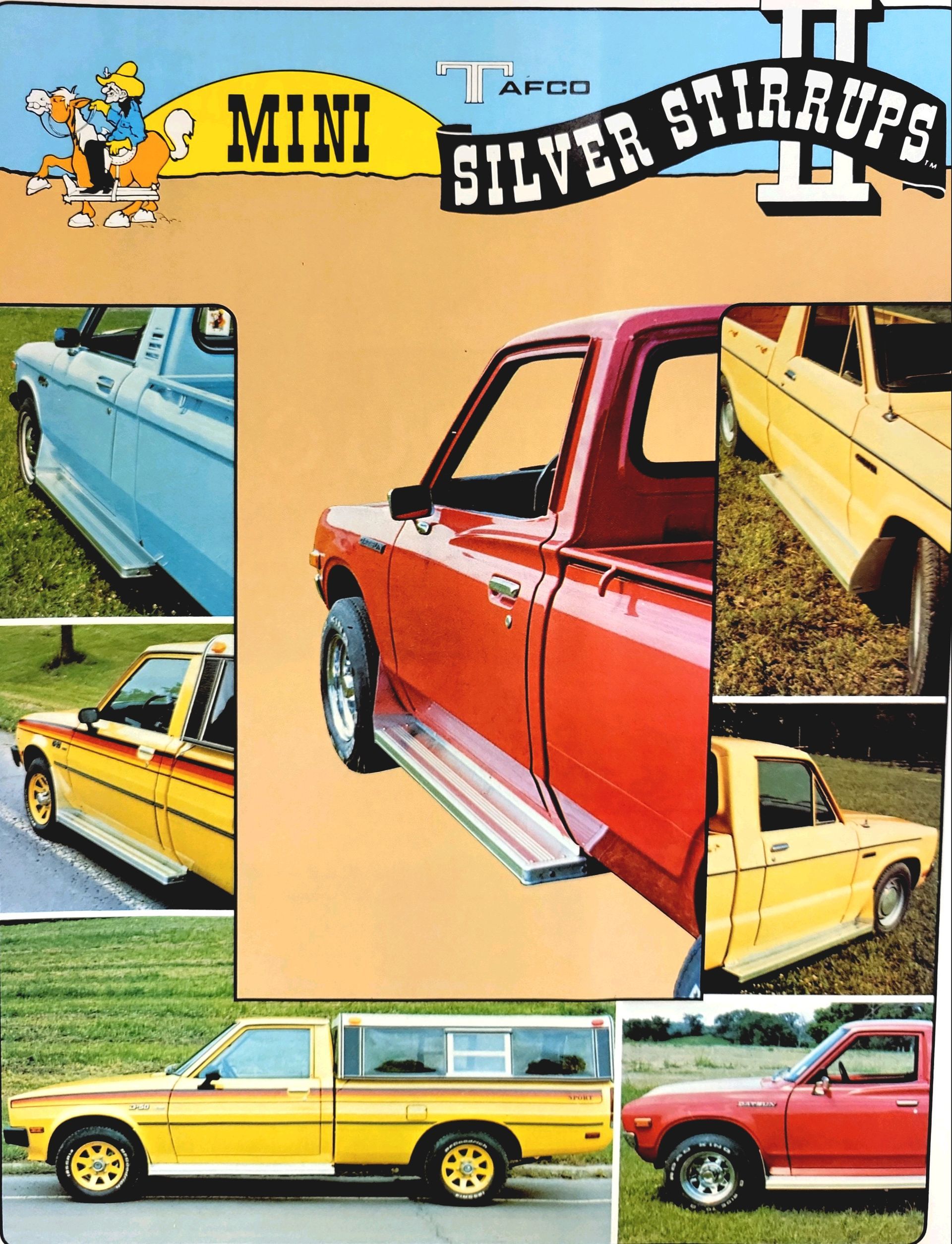 A collage of pictures of a mini silver starrups truck