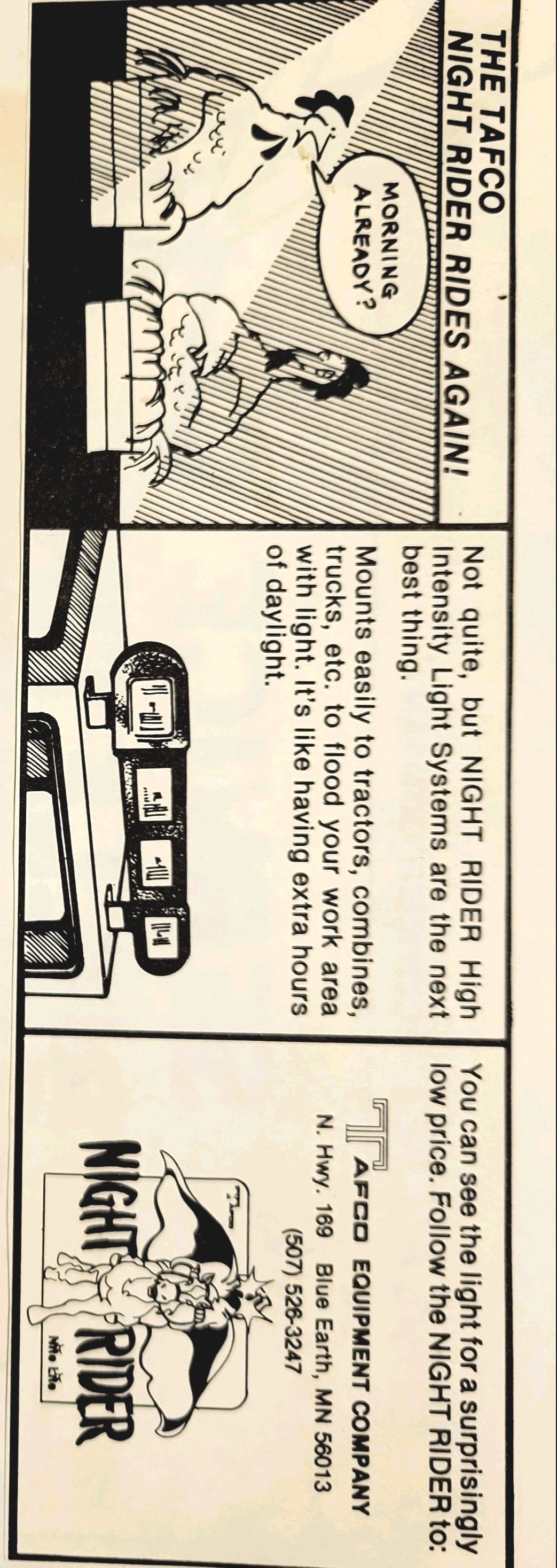 A black and white comic strip titled the taco