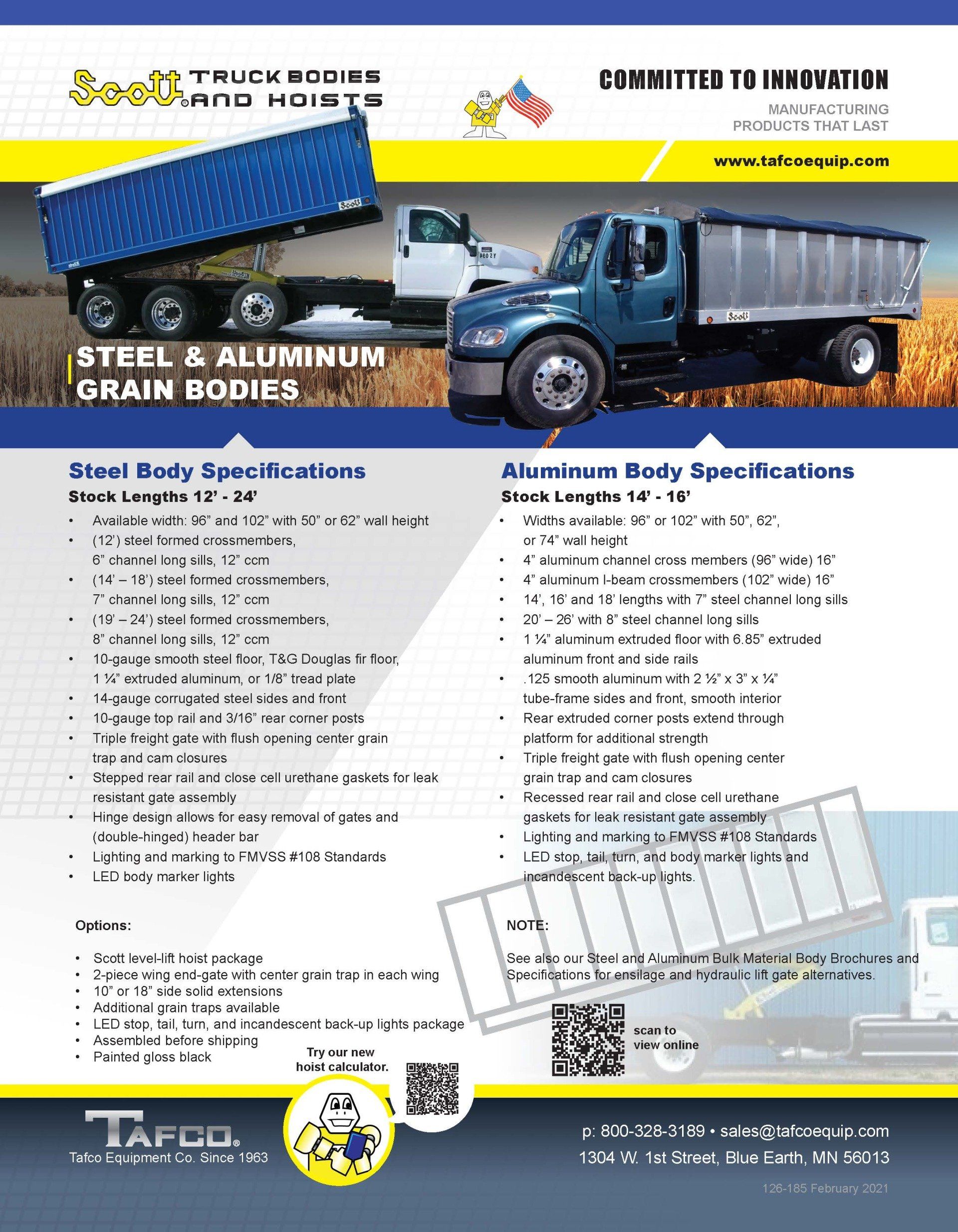 Steel & Aluminum Grain Bodies