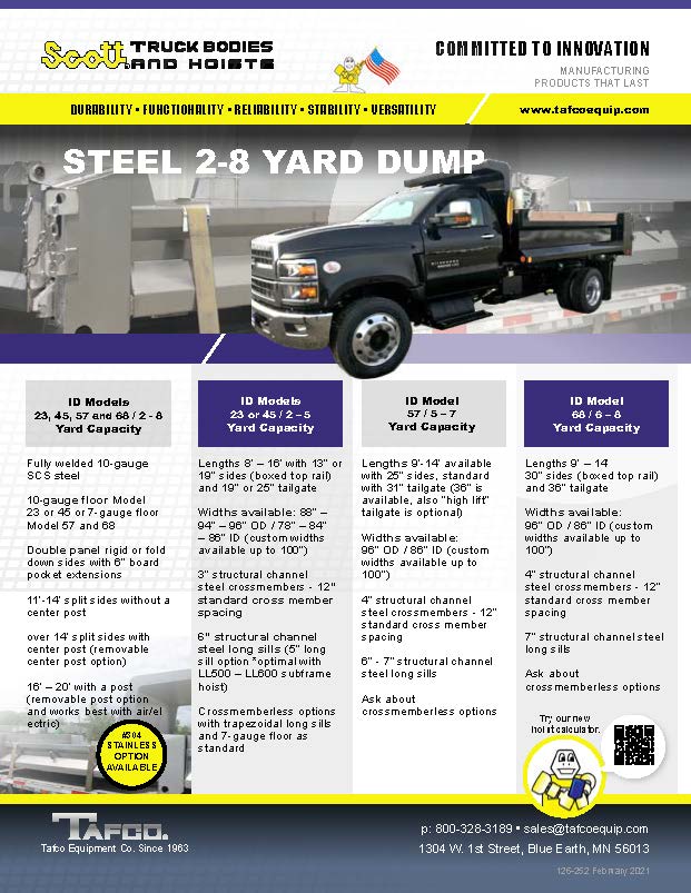 Steel 2-8 Yard Dump