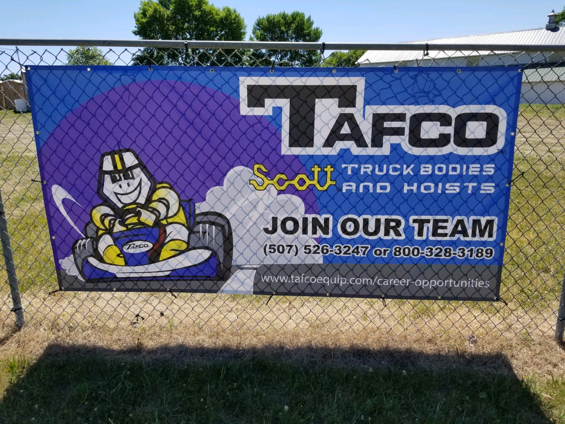 Tafco sponsors Blue Earth go-kart track 2021 - M139