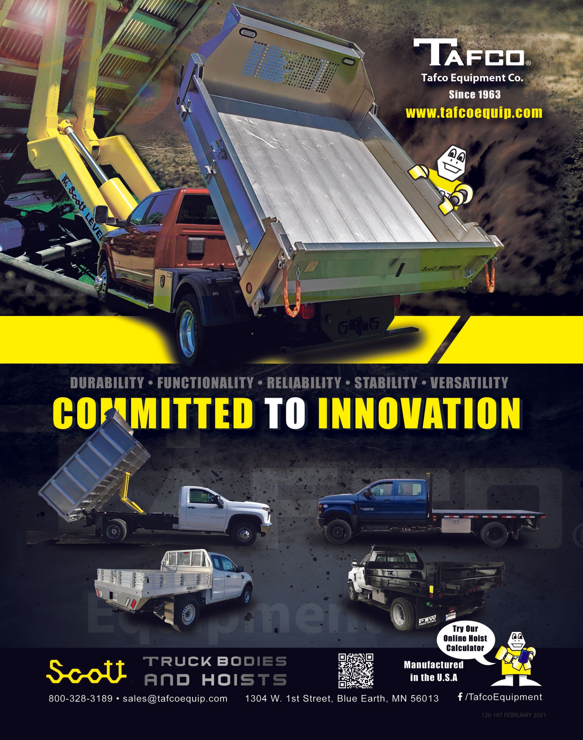 A poster that says committed to innovation on it