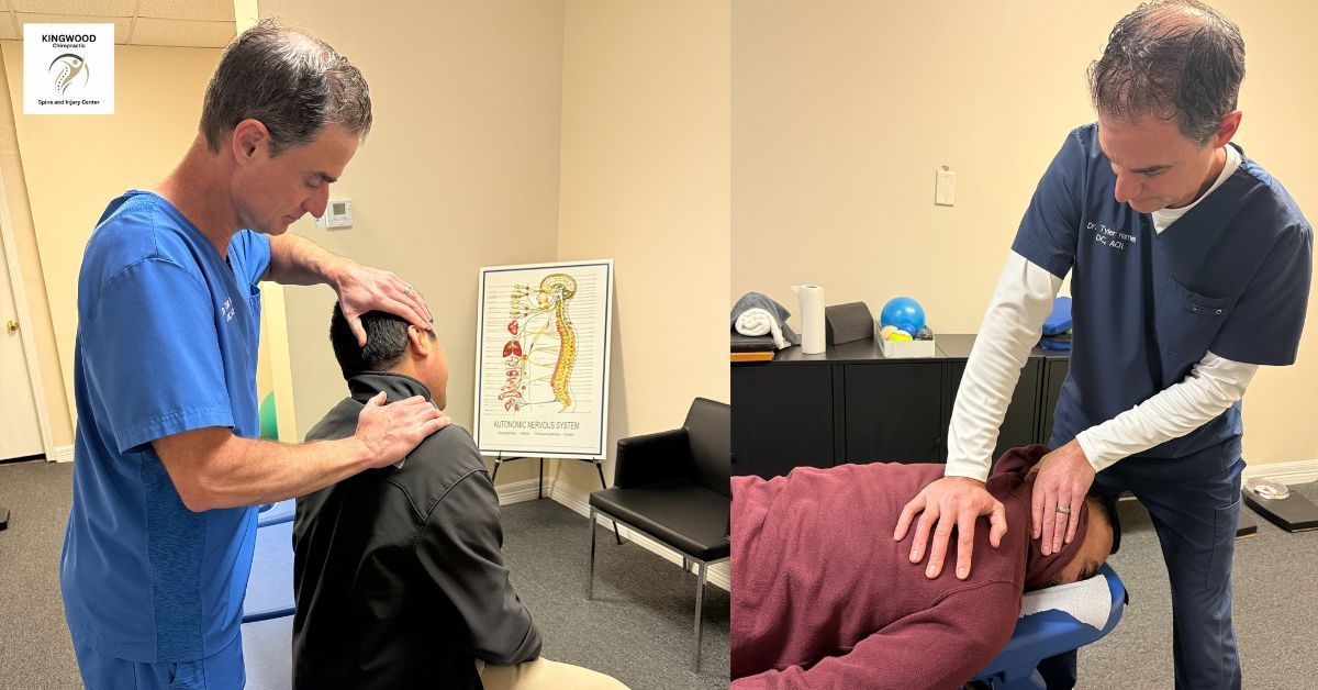 Kingwood neck pain chiropractor treating whiplash and pinched nerve.