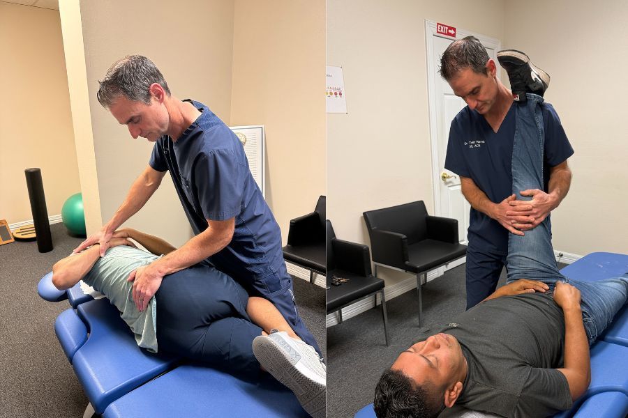 Man pointing to text: 