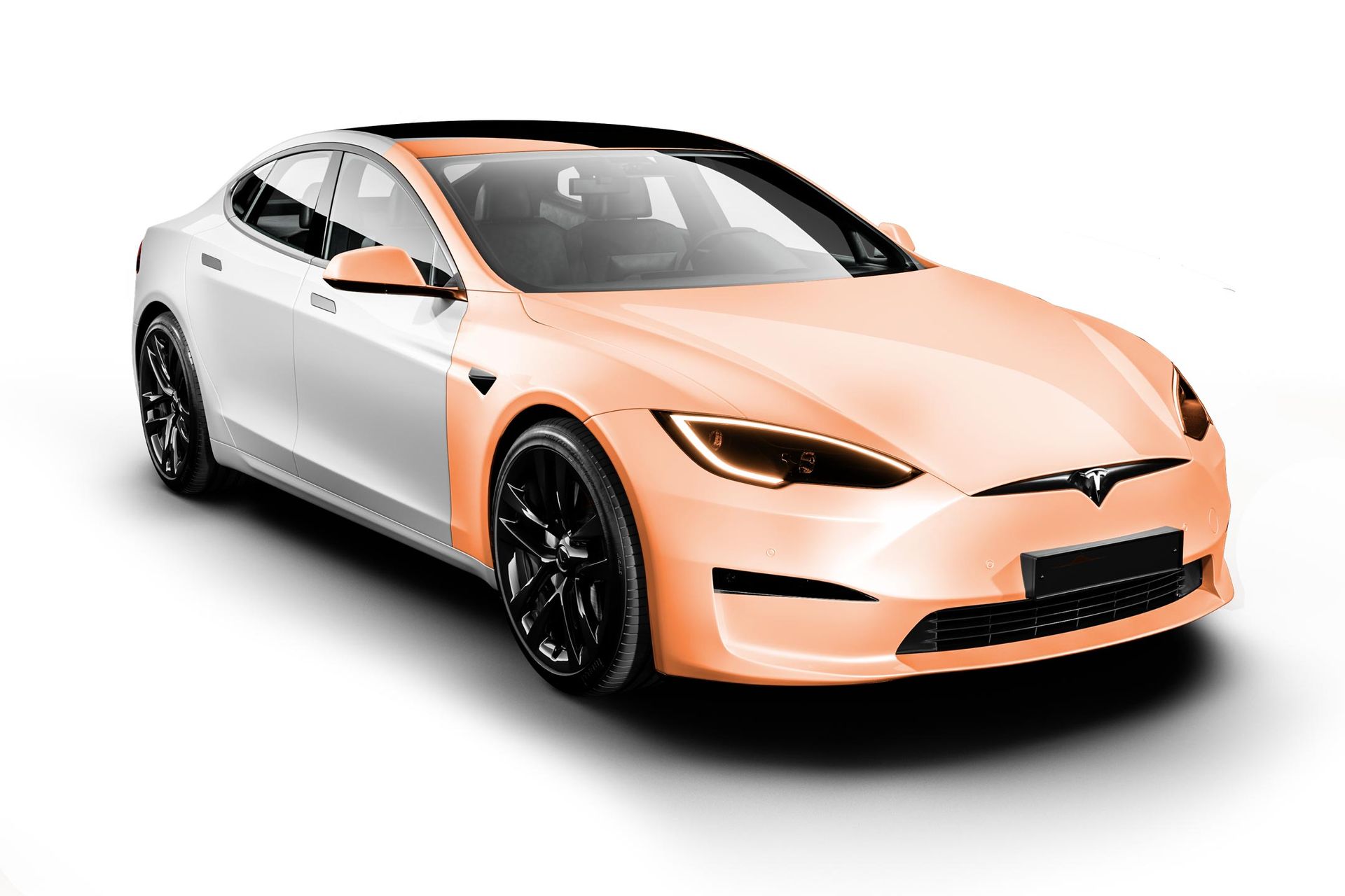 tesla s full front plus