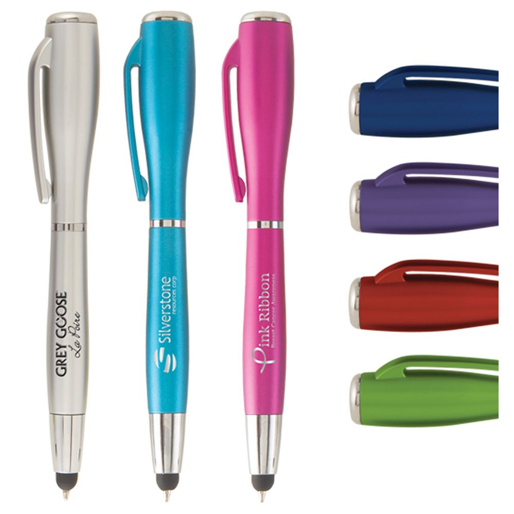 NOVA TOUCH (METALLIC) STYLUS W/ LED FLASHLIGHT PEN