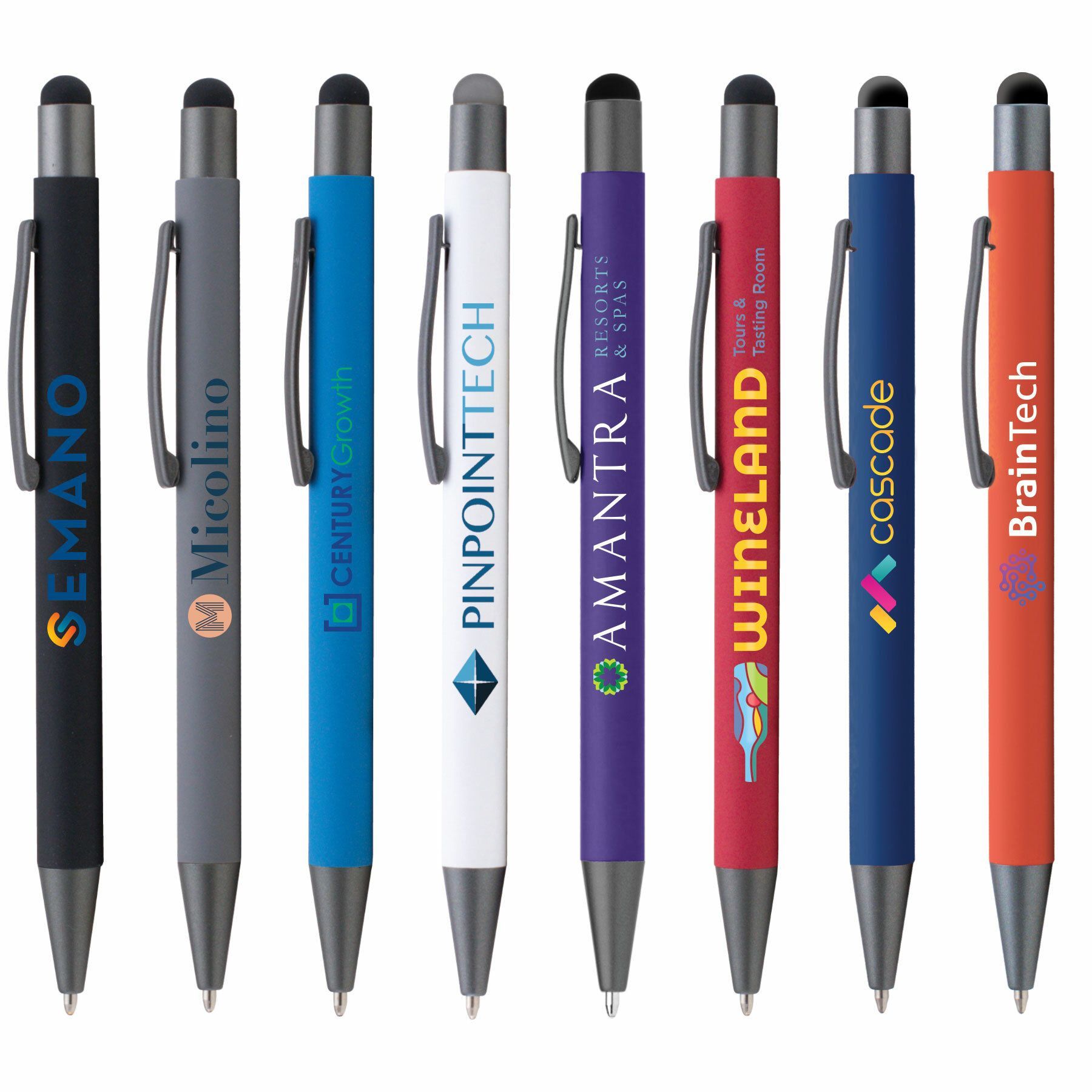 BOWIE SOFTY W/STYLUS - COLORJET - FULL-COLOR METAL PEN