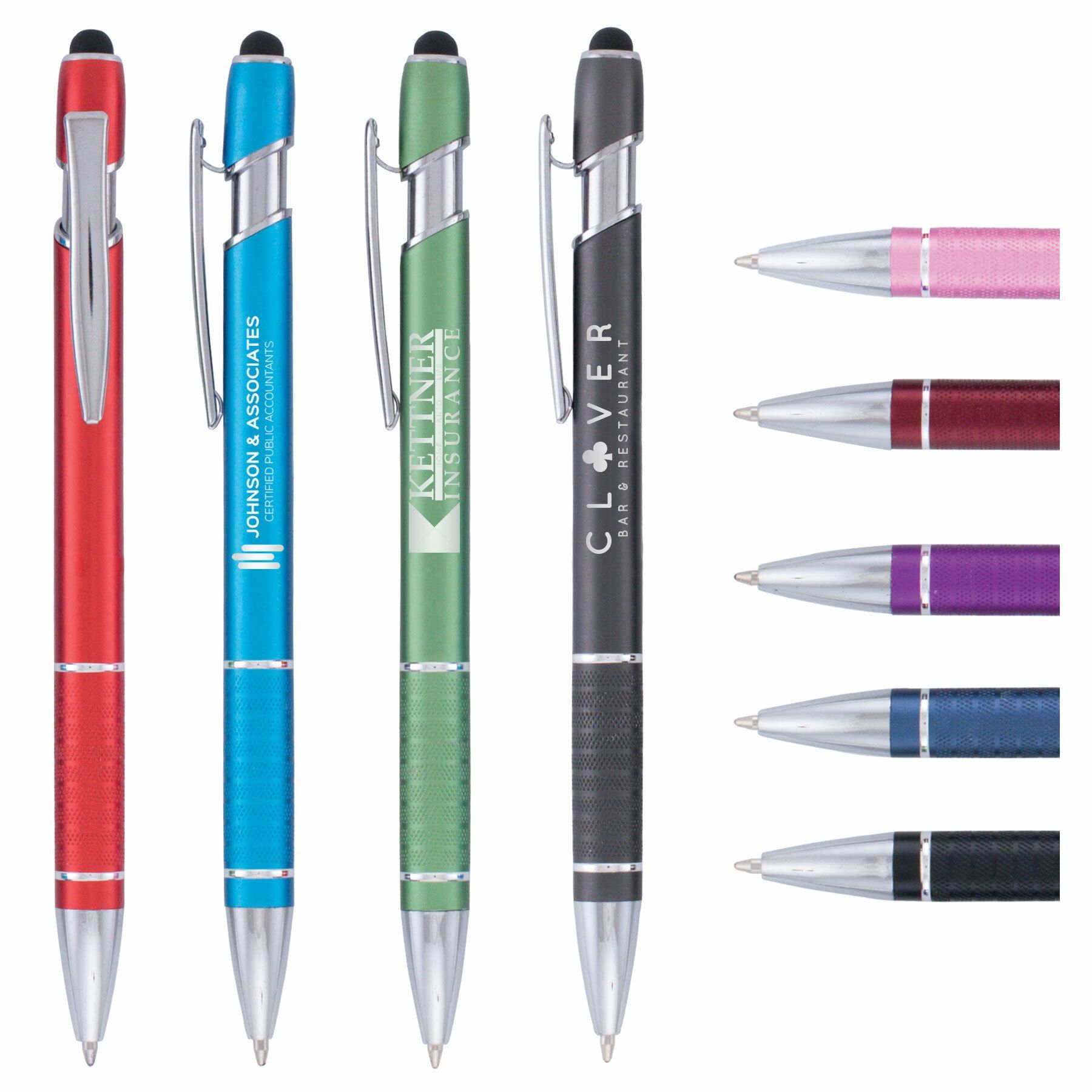 ELLIPSE STYLUS - LASER ENGRAVED - METAL PEN