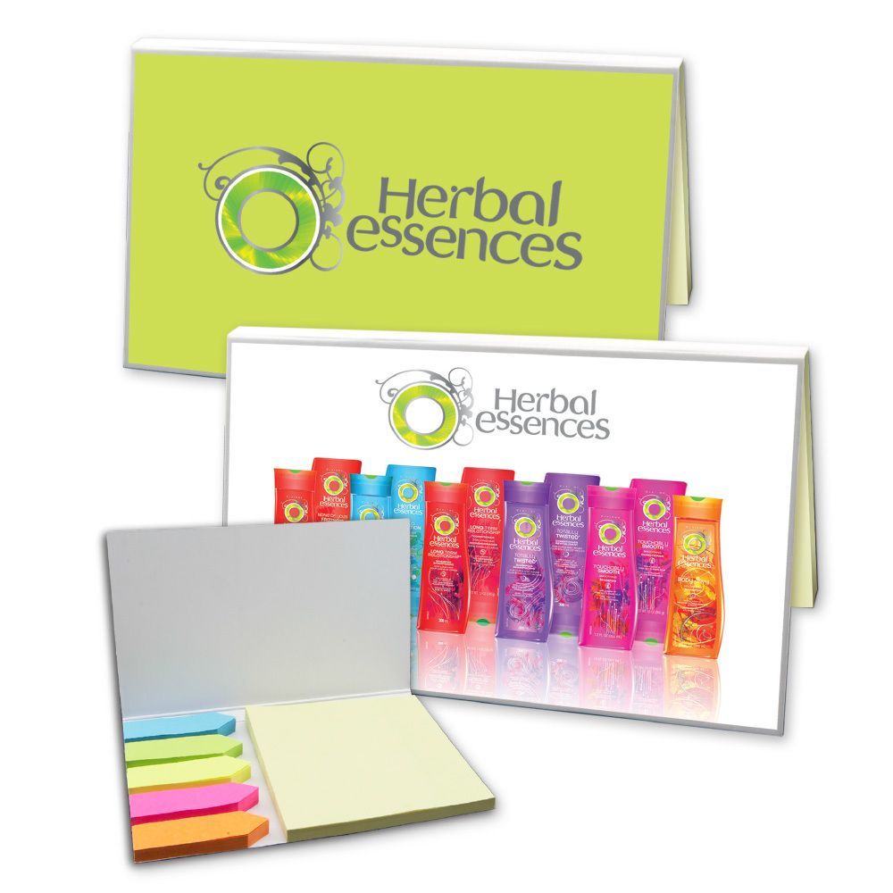 SIMPLICOLOR STICKY NOTES W/ FLAGS - STICKY NOTE PAD AND 5 FLAG COLORS (DIGITAL FULL COLOR)