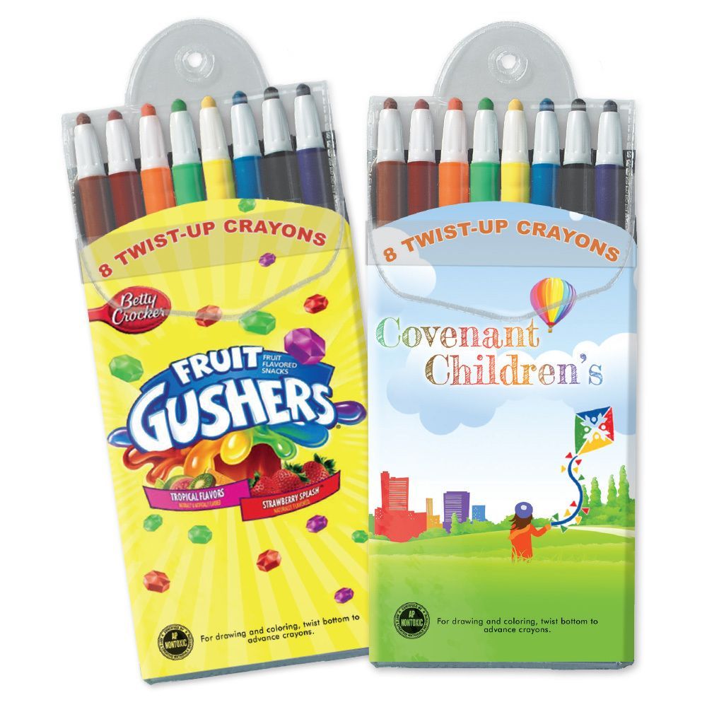 SIMPLICOLOR TWIST CRAYONS - SET OF 8 CRAYONS WITH FULL-COLOR FRONT INSERT