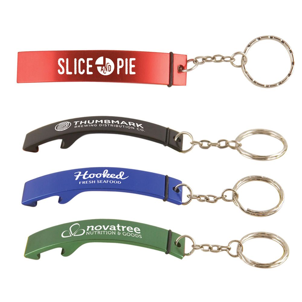 POP-IT - LASER ENGRAVED ALUMINUM BOTTLE OPENER W/ KEYCHAIN