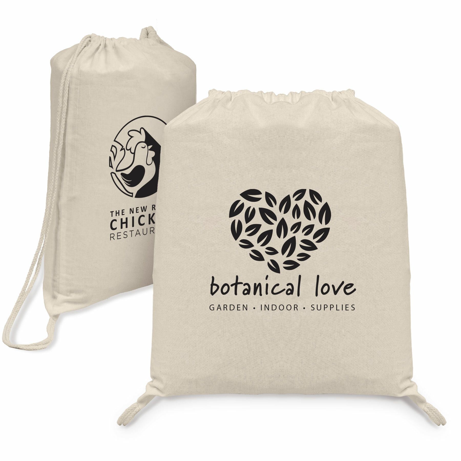 JAVA - 5 OZ NATURAL COTTON DRAWSTRING BACKPACK