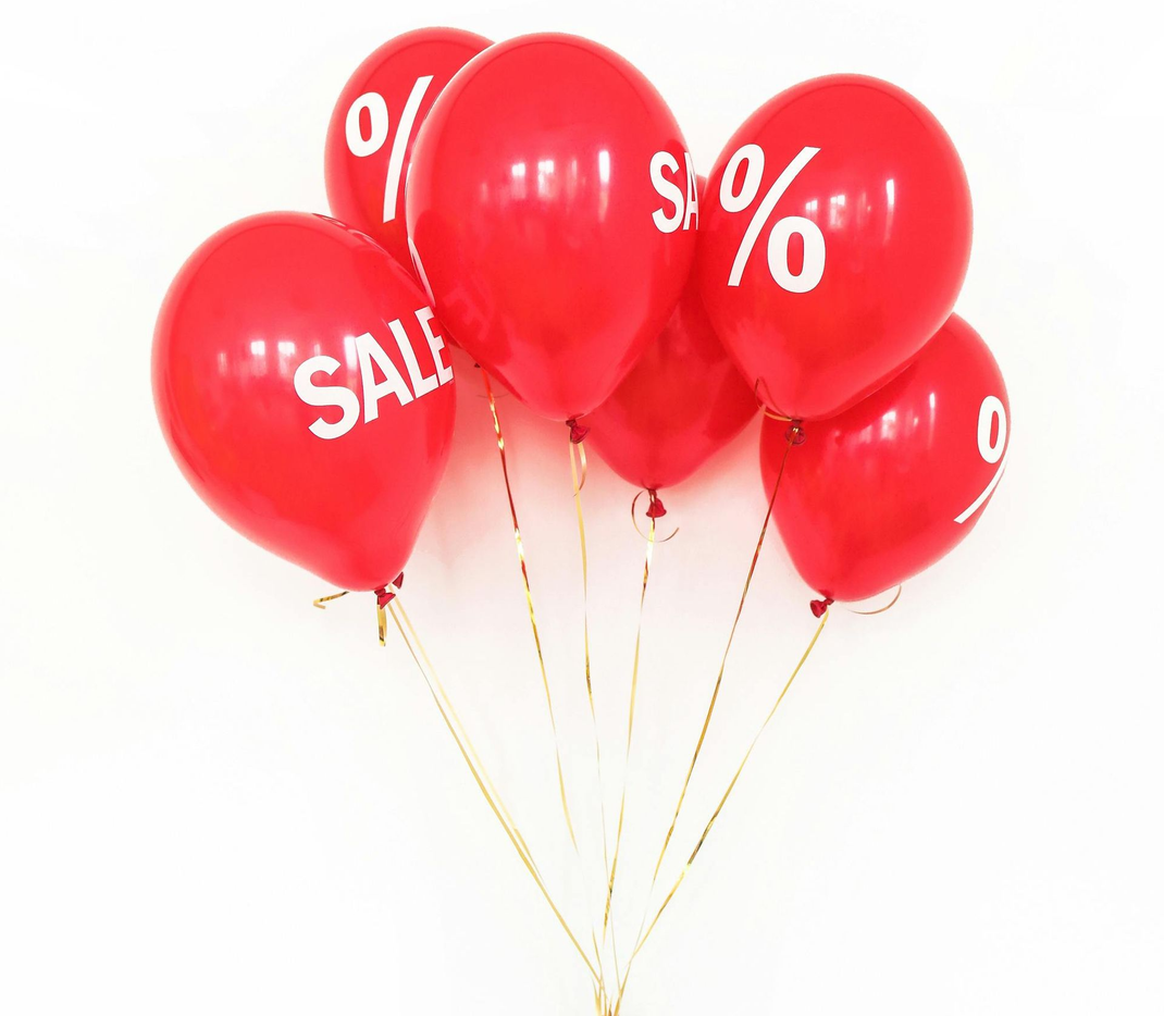 Red balloons with 