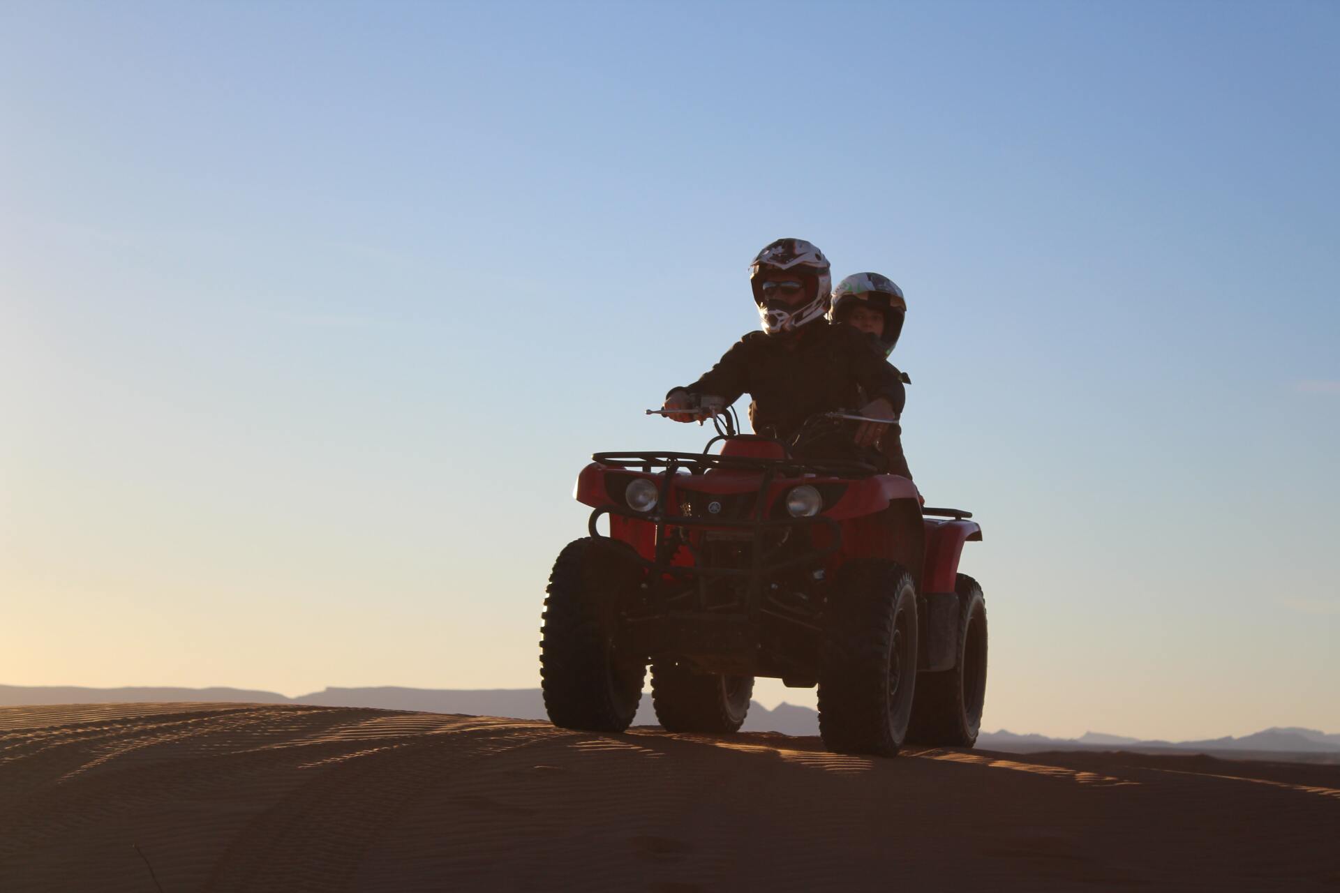 atv riders, two passenger