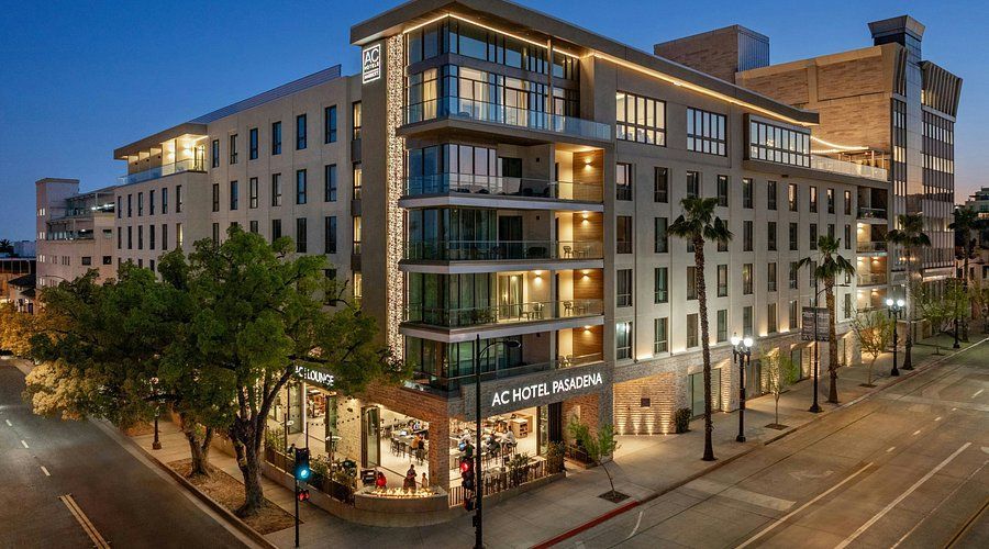 AC Hotel Pasadena California opened April 2025 rooftop bar Playhouse Village District