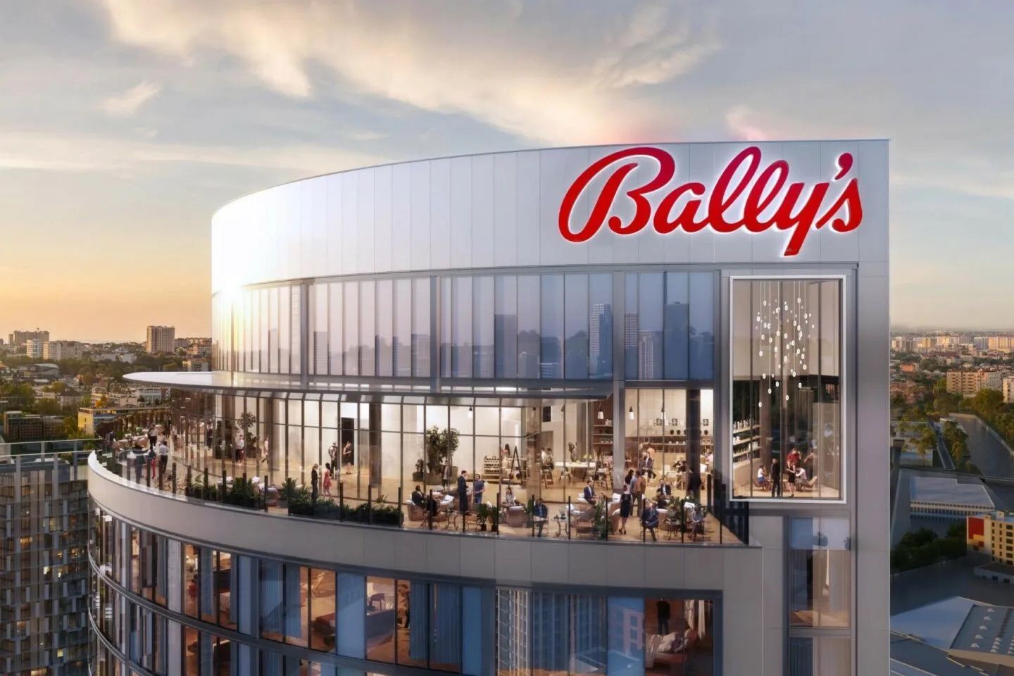 Bally's Chicago Casino Hotel 34-story tower 500 rooms Chicago River opening 2026 3000-seat theater rooftop bar