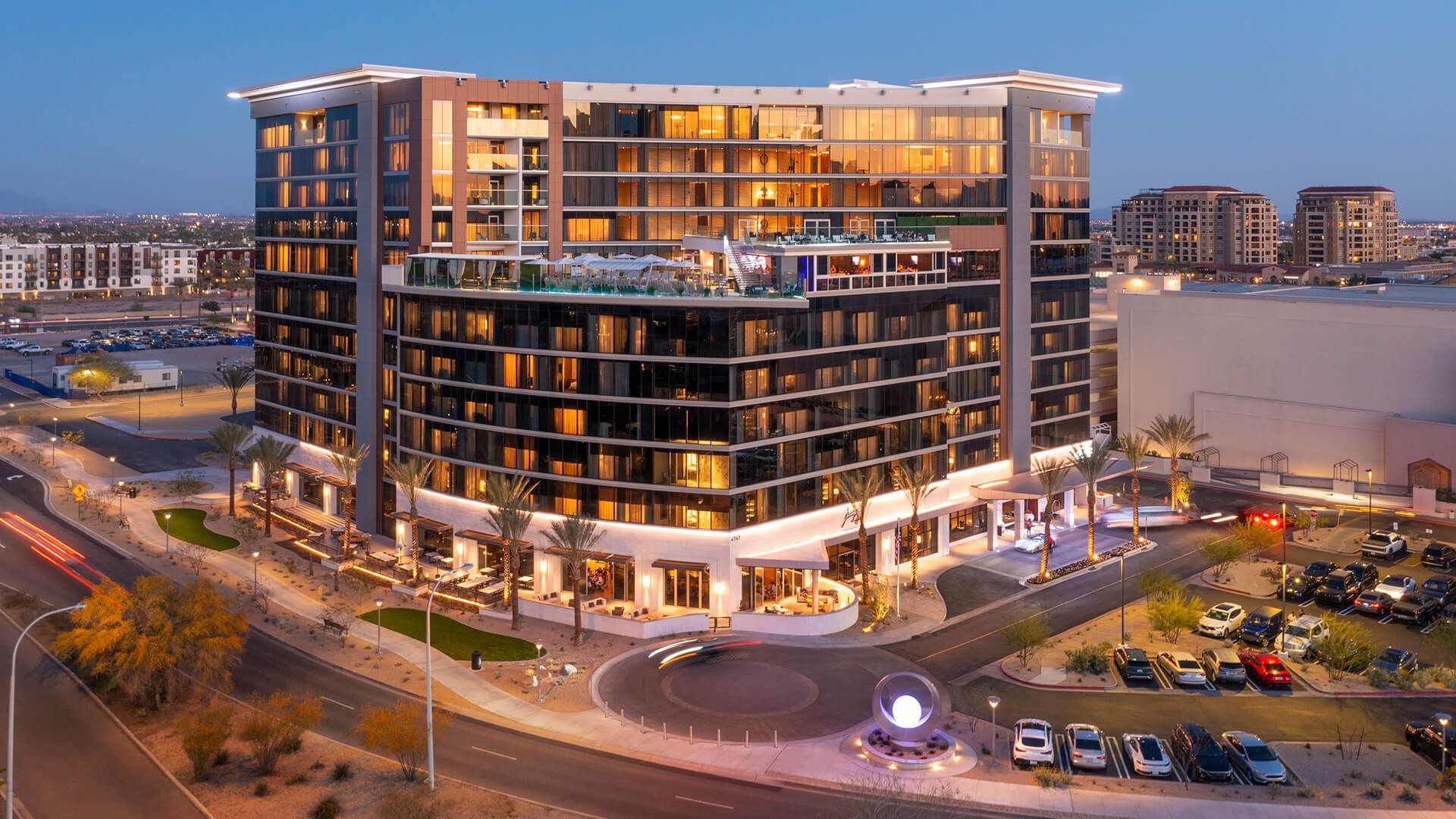 Caesars Republic Scottsdale Hilton hotel opened February 2024 rooftop Camelback Veranda pool first non-gaming Caesars US