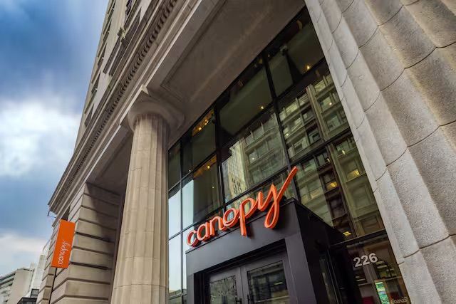 Canopy by Hilton Chicago Central Loop opened December 2024 historic Chicago North Western Railways building Willis Tower Loop