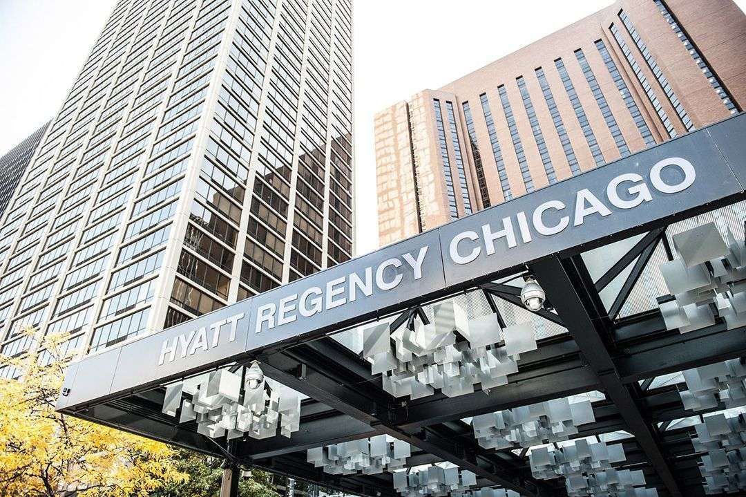 Hyatt Regency Chicago 200 million dollar renovation completed April 2026 largest hotel Chicago 2019 rooms Grand Ballroom