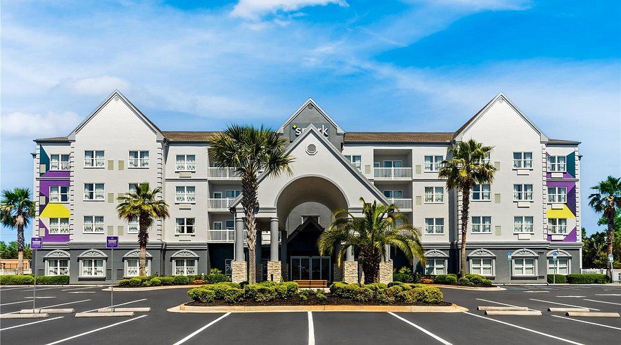 Spark by Hilton Panama City Beach hotel exterior Florida reopened May 2025 free breakfast pool