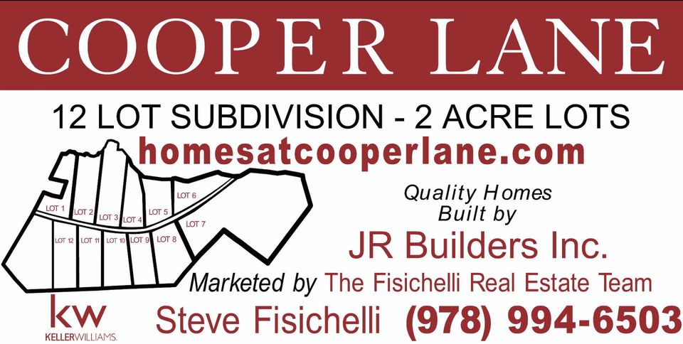 Sign with Cooper Lane Site Plan and Contact Information for Keller Williams