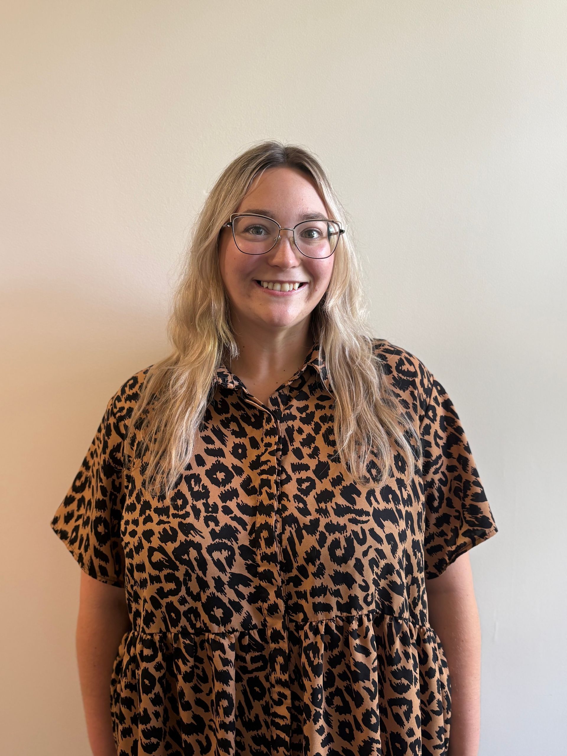 Macayla Flanigan in leopard print shirt