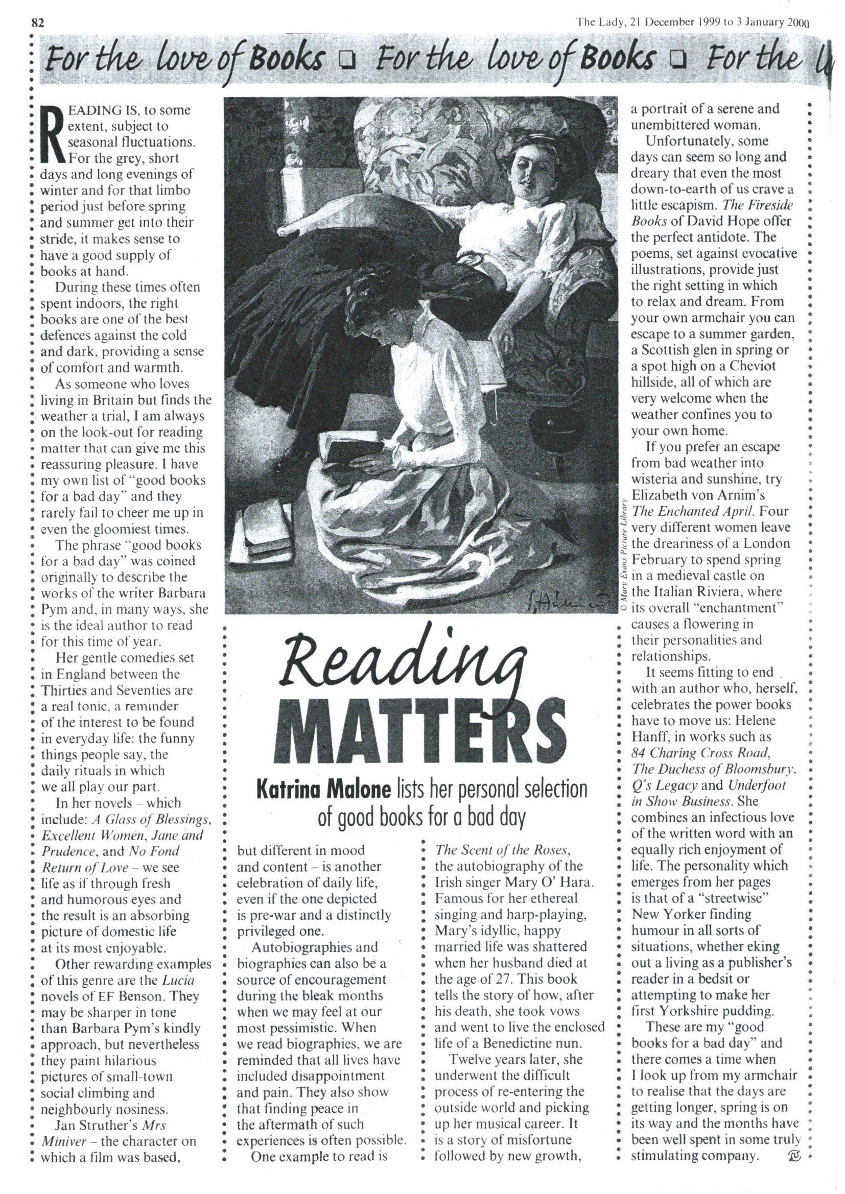 ‘Good books for a bad day’