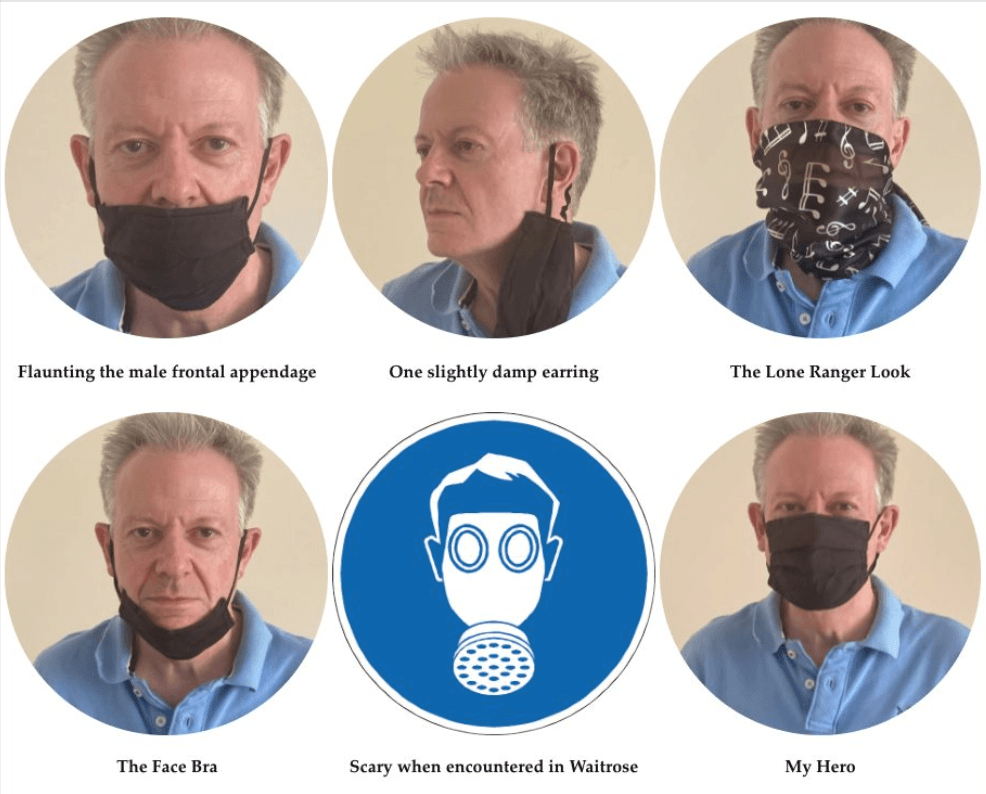 Men wearing face covering mostly incorrectly