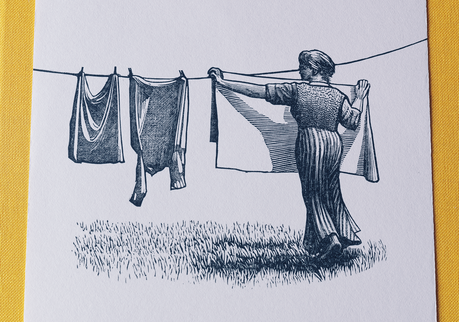 Shadows of Time 'Propping Up the Line' wood engraving