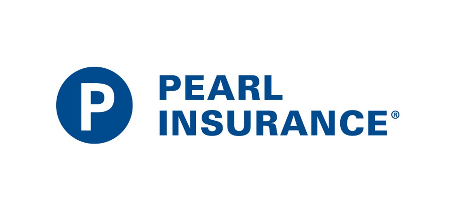 Pearl Insurance logo: blue circle with a white 