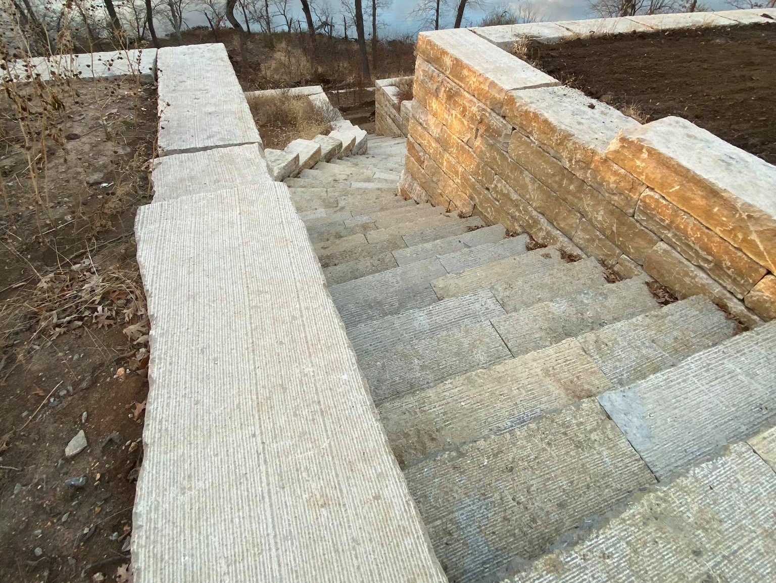 outdoor steps made of stone