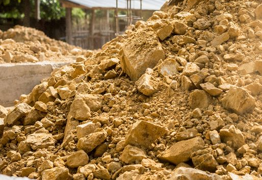 Pile of Light Brown, Rocky Soil — Australian Sandstone Products In Warwick, QLD