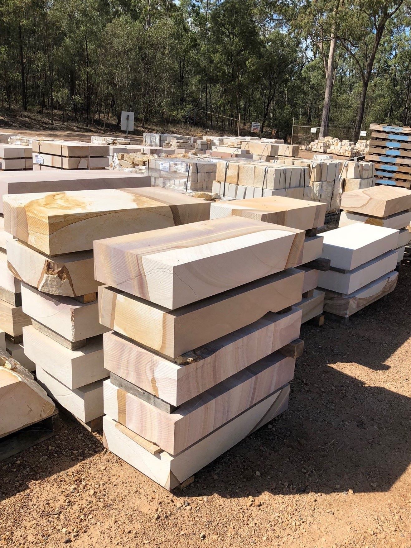 Stacks of Rectangular Sandstone Blocks — Australian Sandstone Products In Maleny, QLD