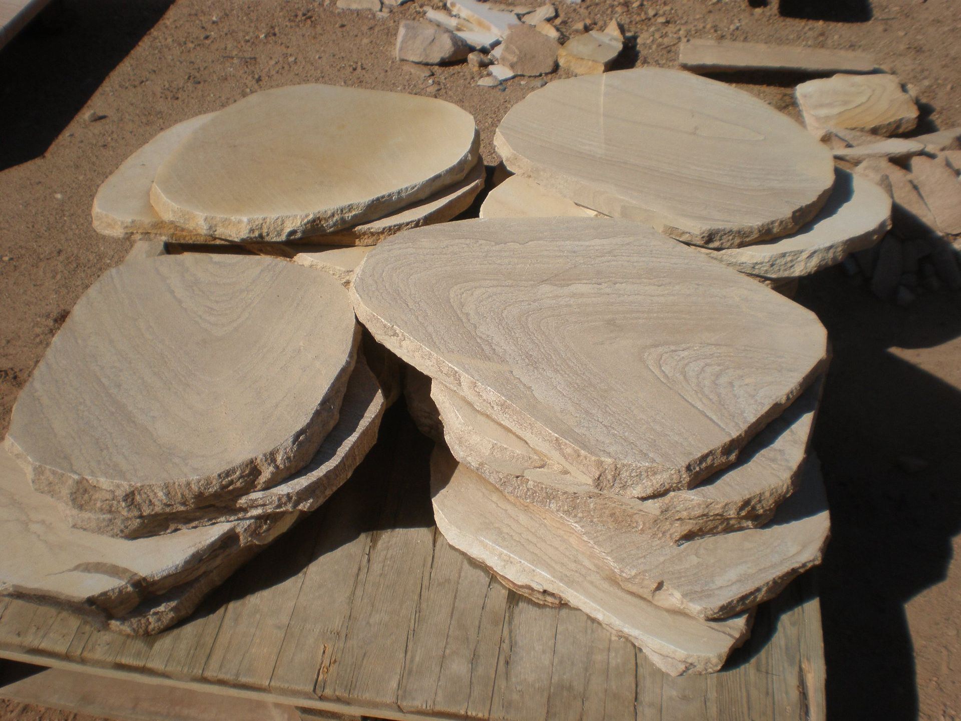 Stacks of Irregularly Shaped, Light-colored Sandstone — Australian Sandstone Products In Maleny, QLD