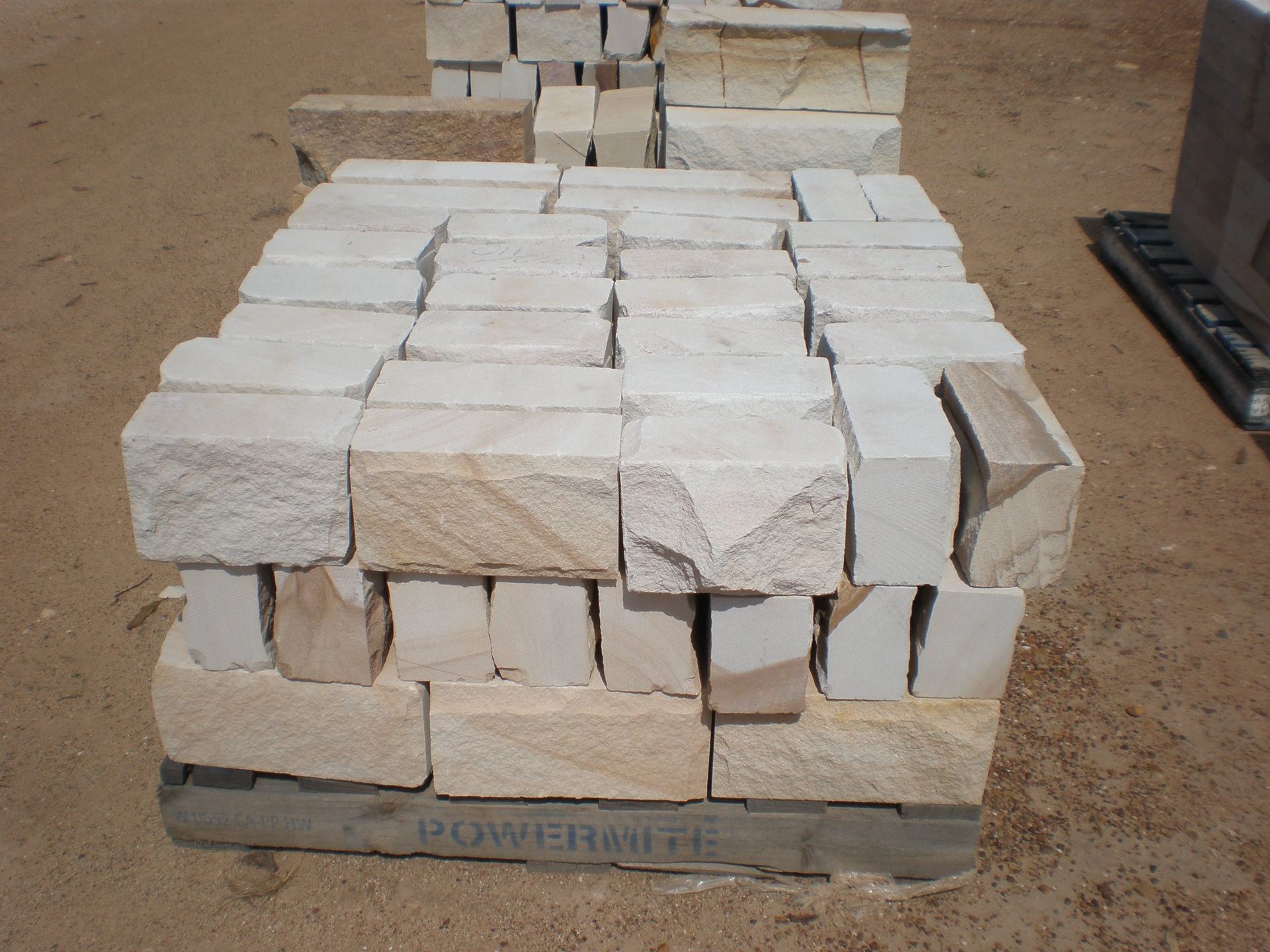 Pallet of Rectangular Sandstone Blocks; Tan and Beige Hues — Australian Sandstone Products In Helidon, QLD