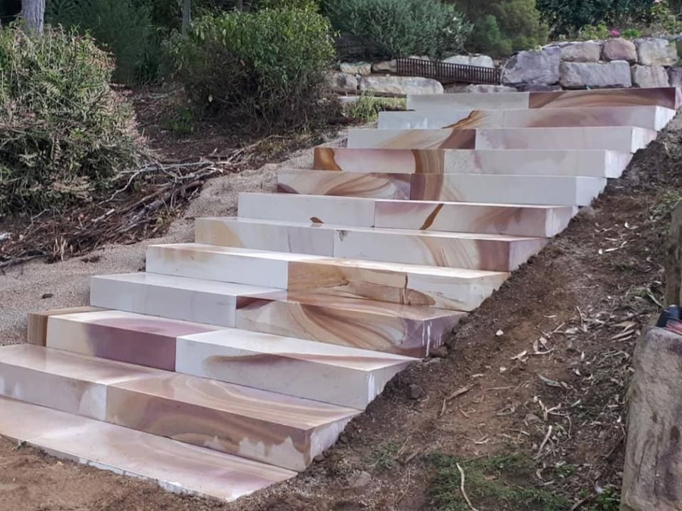 Stone Steps With a Sandstone Appearance — Australian Sandstone Products In Helidon, QLD