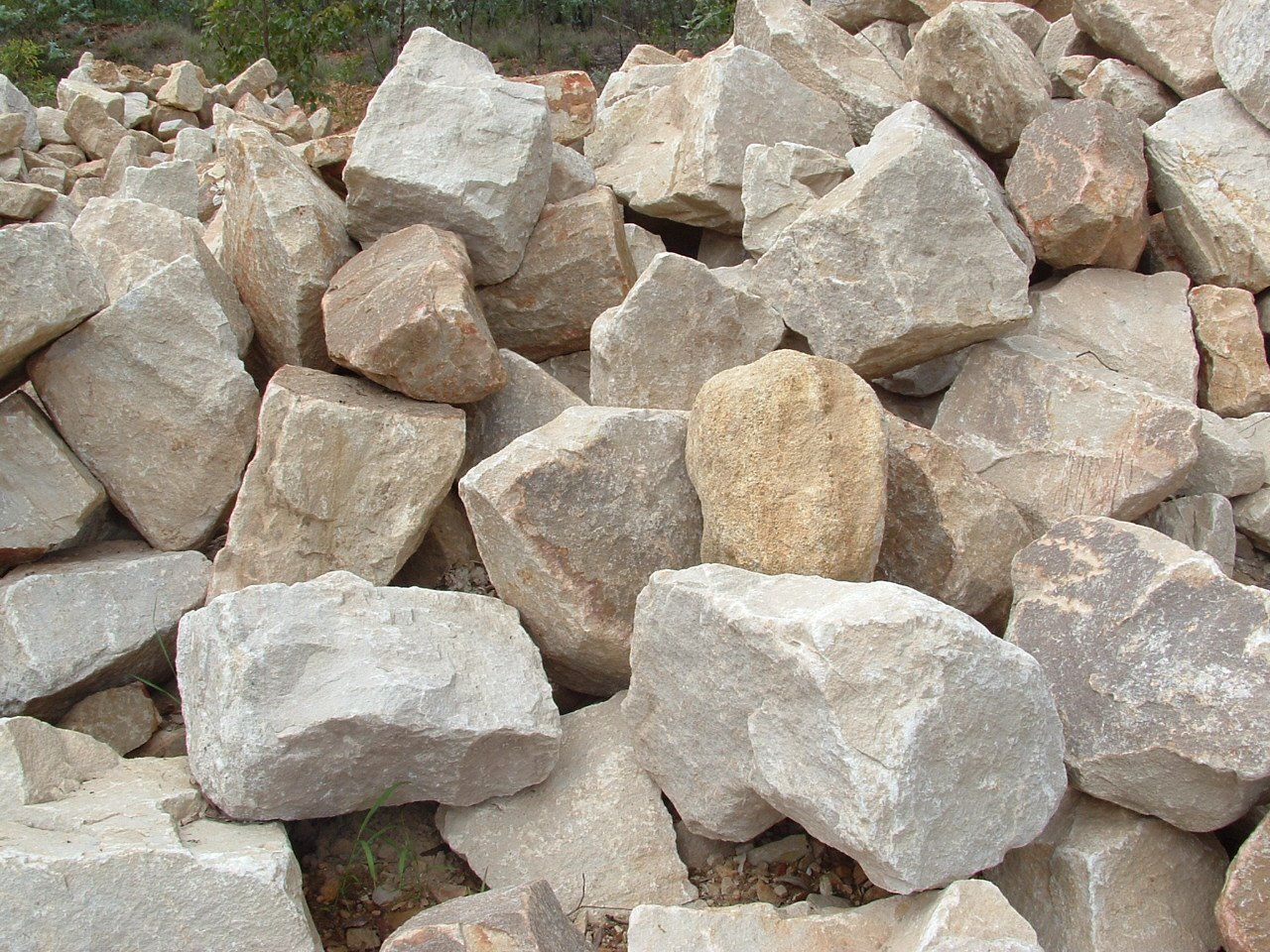 Pile of Rough-hewn, Light-colored Rocks — Australian Sandstone Products In Helidon, QLD