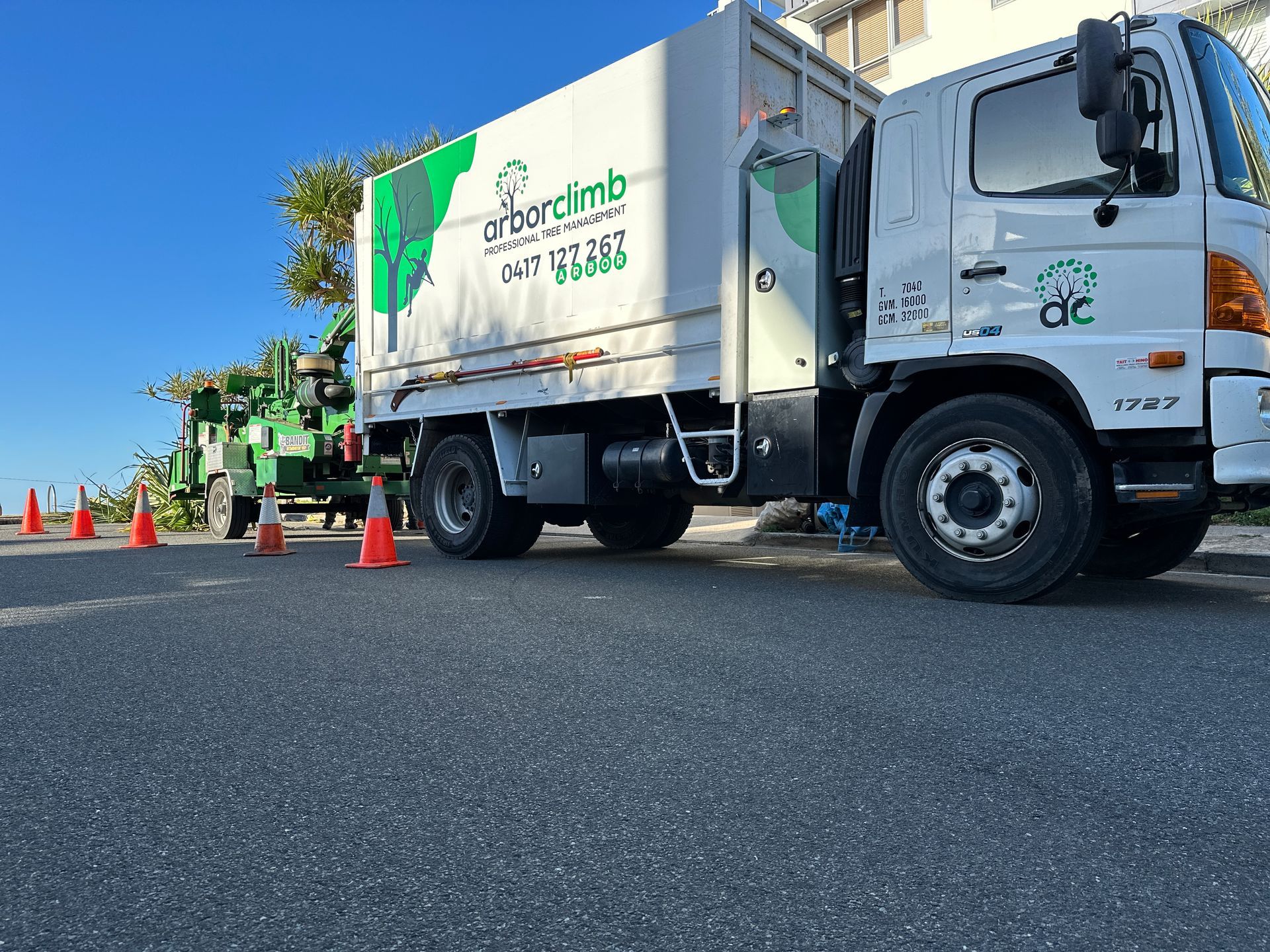 Truck with Mulcher  — Arborist in Little Mountain, QLD