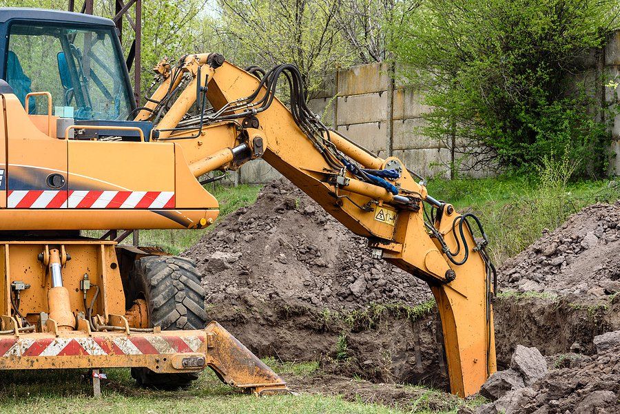 excavator digging the ground