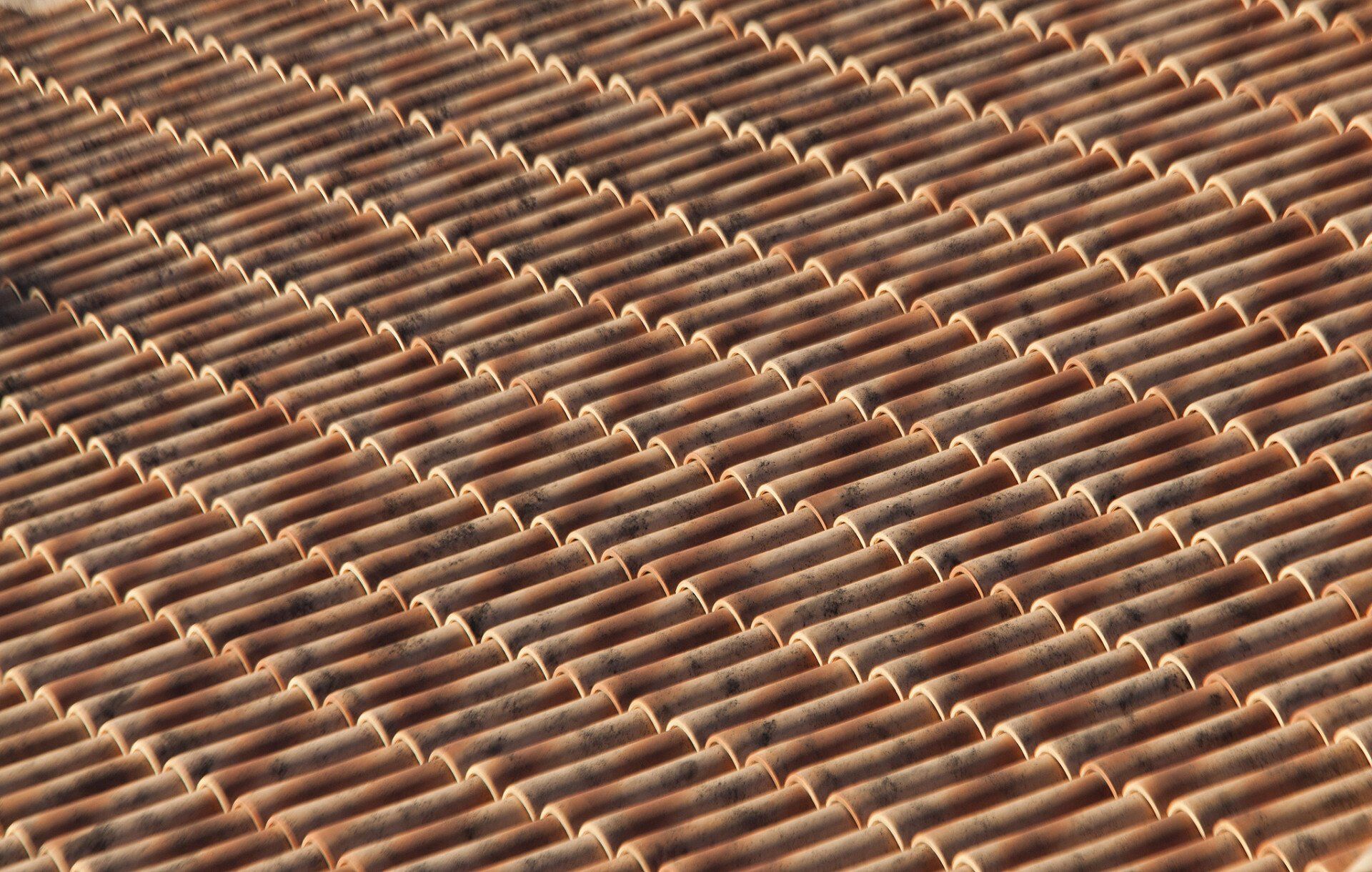spanish tile roofing used to overhead layer