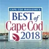 The cape cod magazine 's best of cape cod 2018 logo with boats in the water.